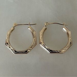 14k Solid Gold Hoop Earrings